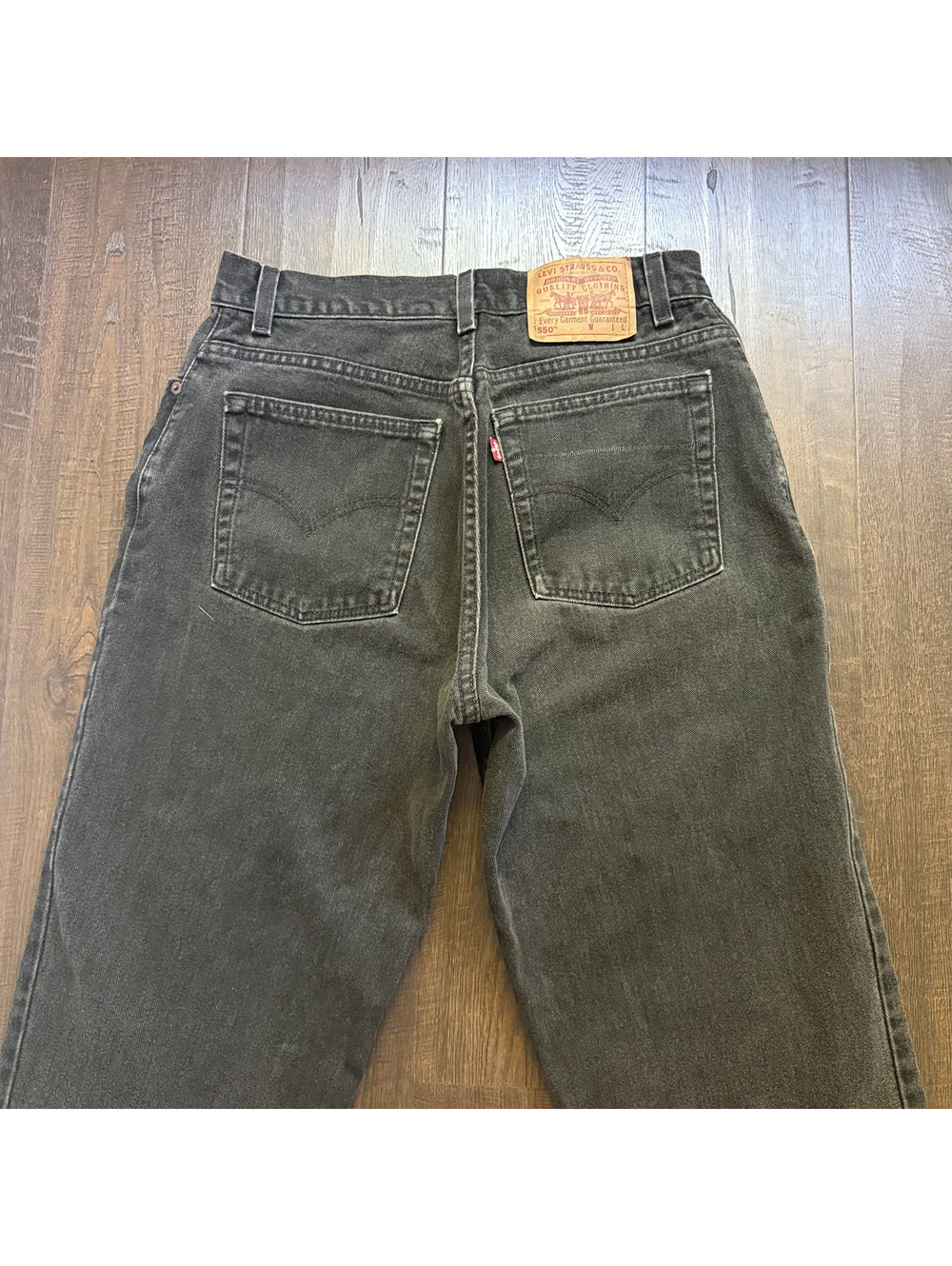Vintage 90s Y2K Levi’s 550 29x32 Black Jeans USA Made Hippie Festival